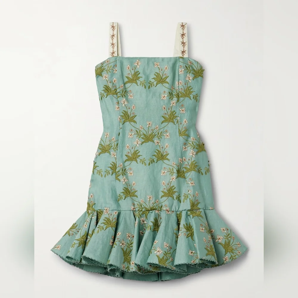 AGUA BY AGUA BENDITA Tumbao Orquidea embroidered mini dress - Picture 7 of 16